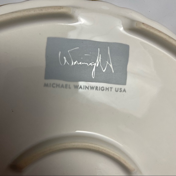 Michael Wainwright Capitol Gold Cheese Tray Platter in Porcelain - Picture 7 of 7